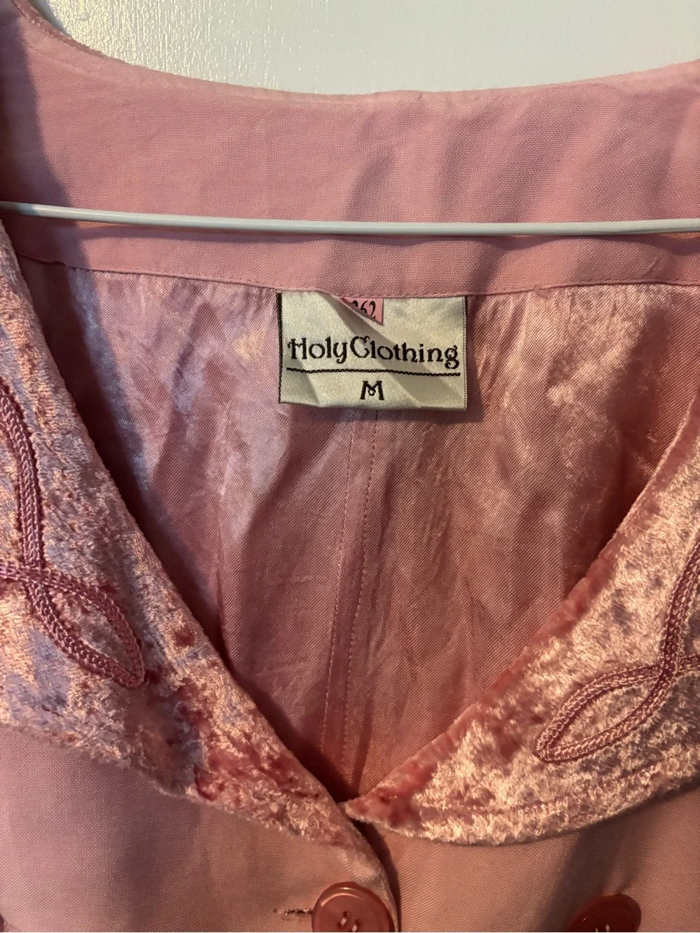 Coquette Quirky Whimsigoth Vintage 60s 70s Pink Satin Trim Sleep Coat Medium